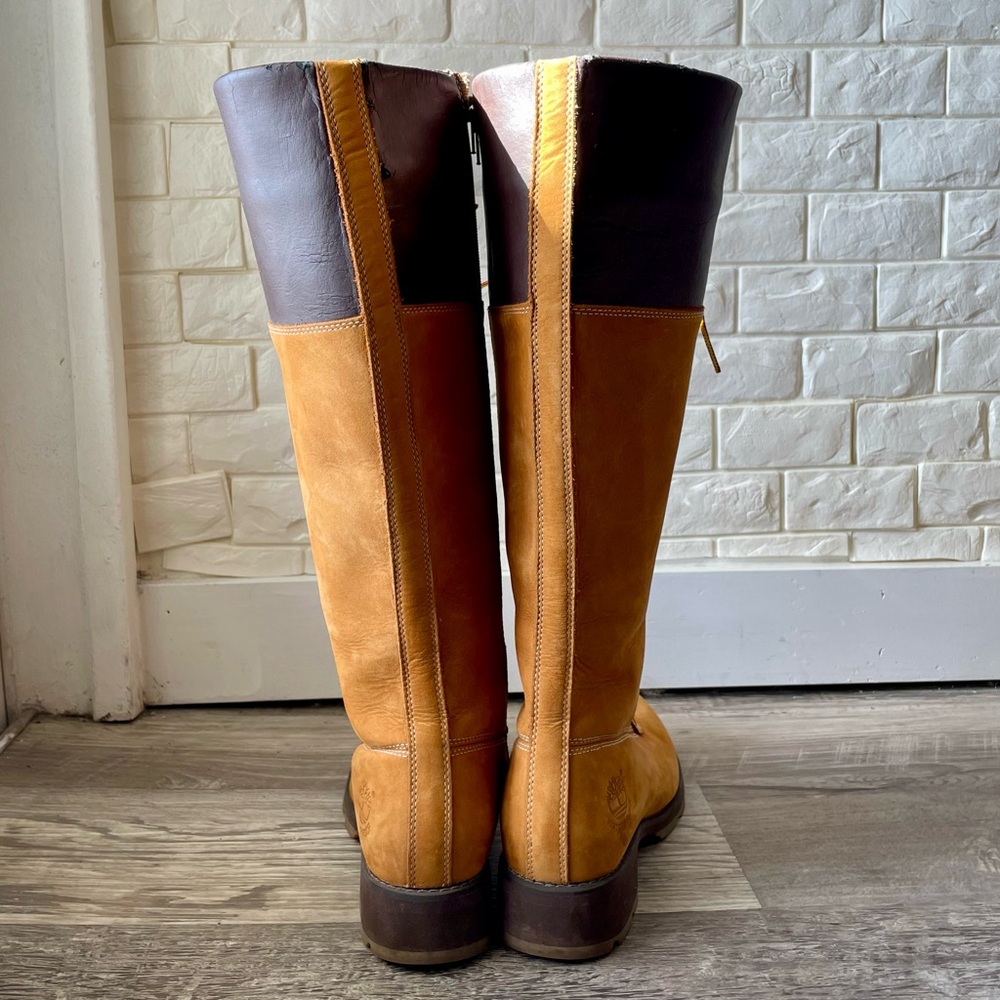 Timberland Premium 14 Inch Knee-High Lace-Up Boots in Wheat Nubuck Size 7.5 - Picture 10 of 16